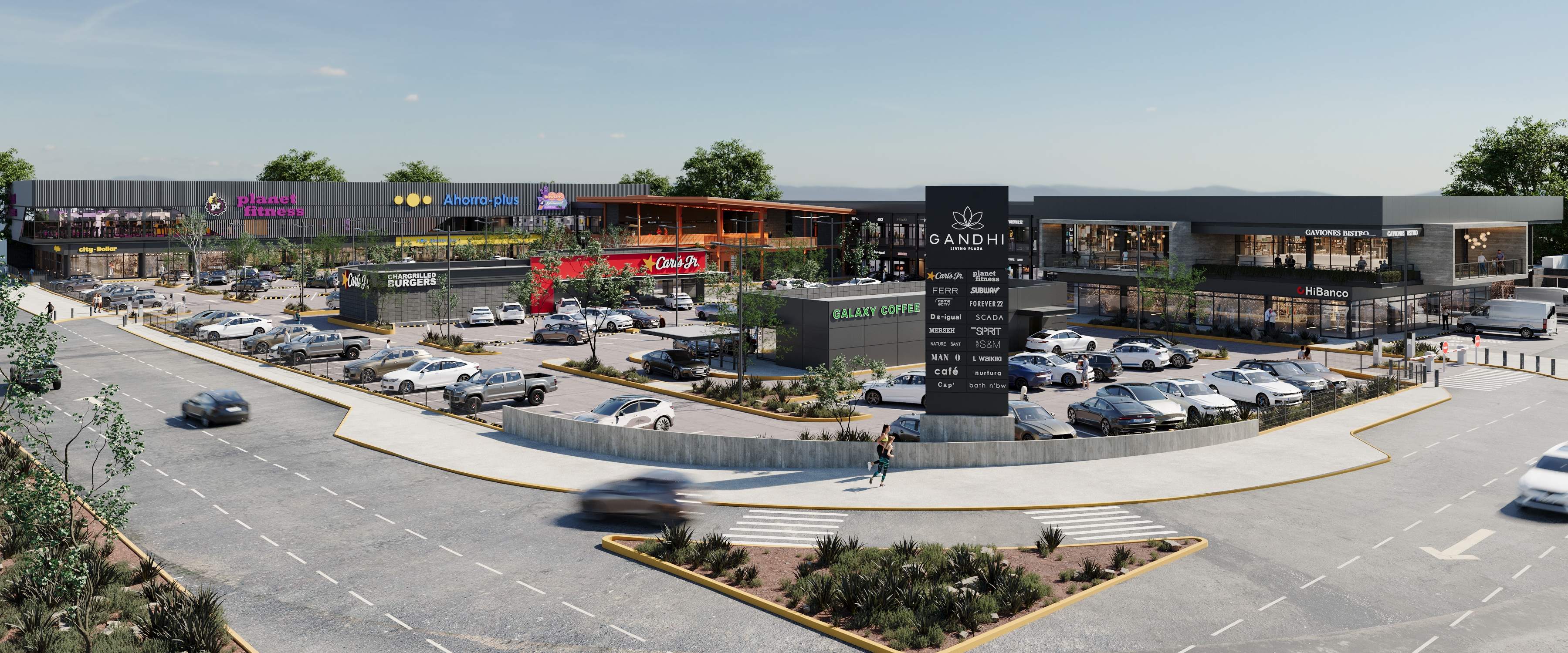 Render panorámico de Gandhi Living Plaza